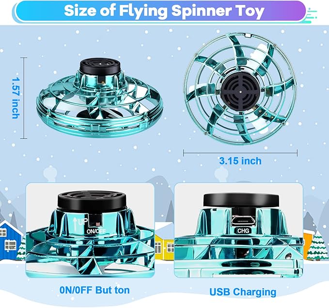 ™Compact Hand Controlled Drone & Flying Spinner