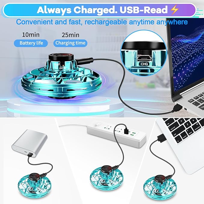 ™Compact Hand Controlled Drone & Flying Spinner